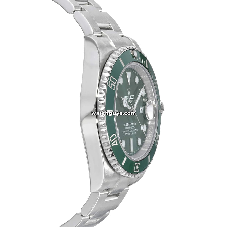 Rolex Submariner 116610LV Hulk 40mm Green Oyster – WatchGuys