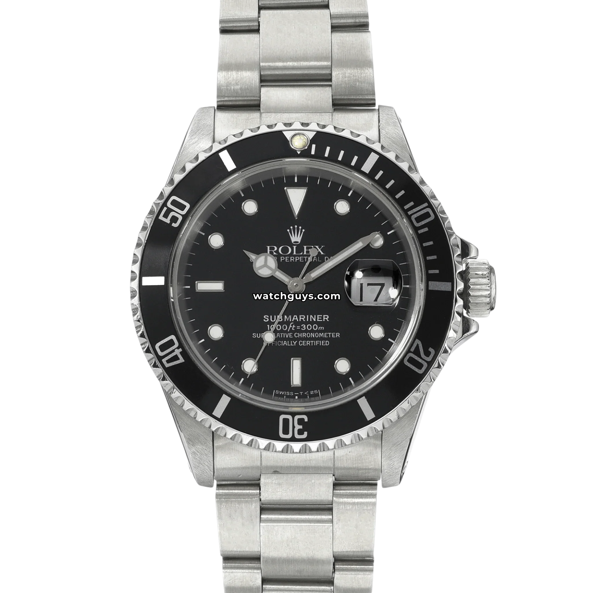 Rolex Submariner 16610 Black 40mm Stainless Steel – WatchGuys