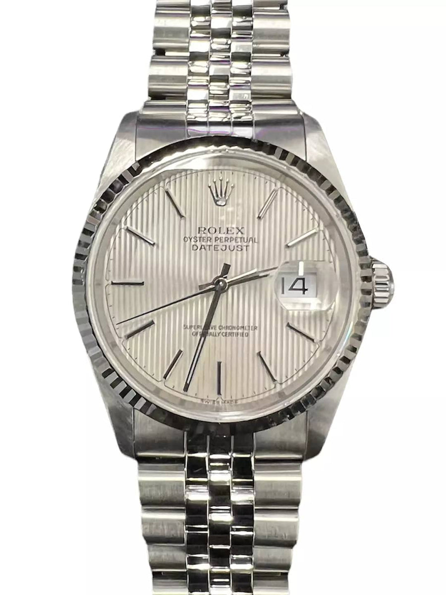 Rolex Datejust 16234 Silver Tapestry Dial