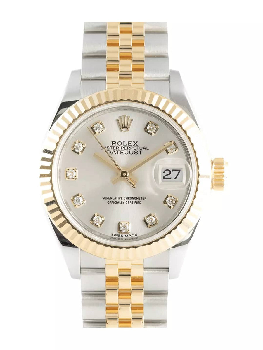 Rolex Datejust 178273 Silver Diamond Dial